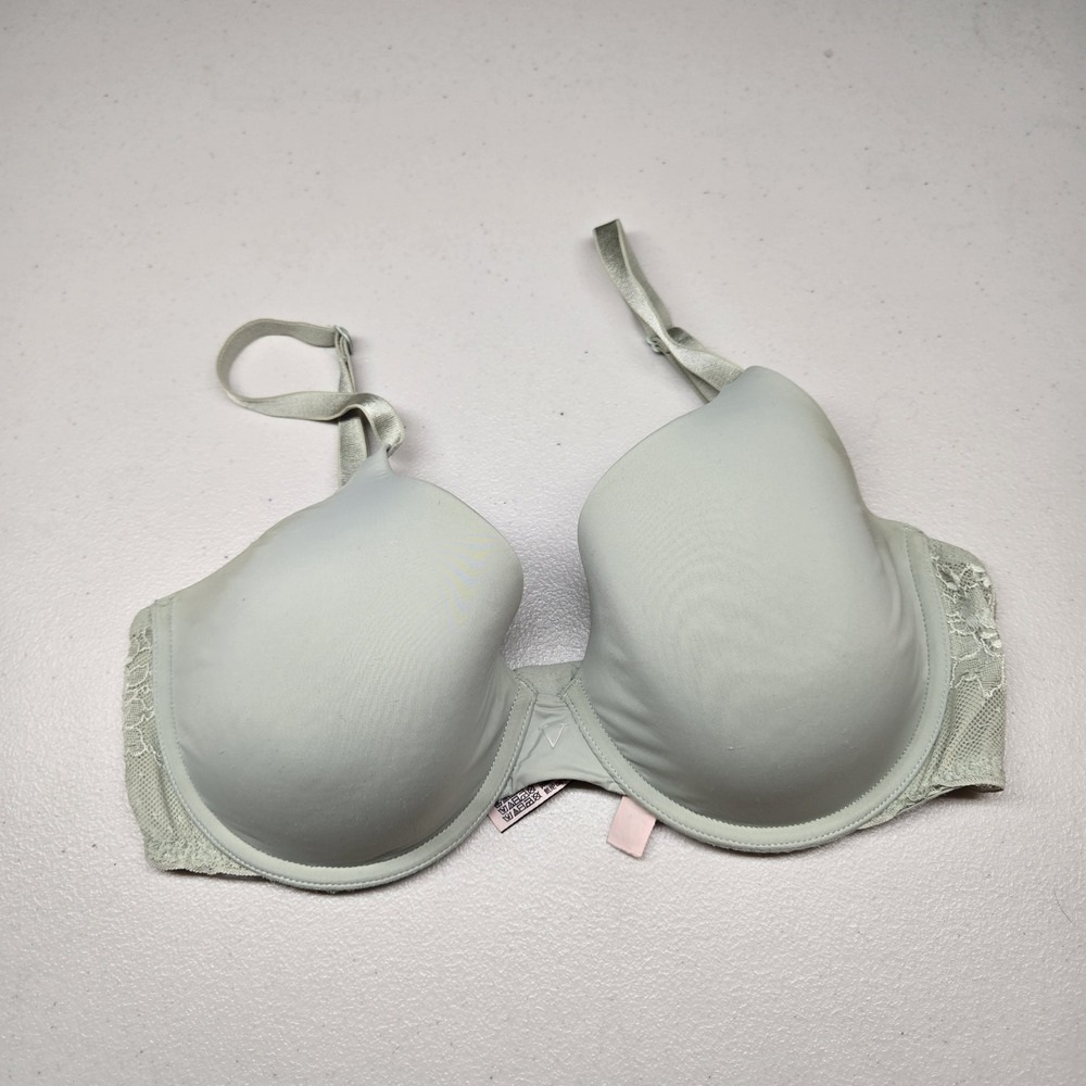 Victoria's Secret Women Bra 34DD‎ Green T Shirt Lightly Lined Demi